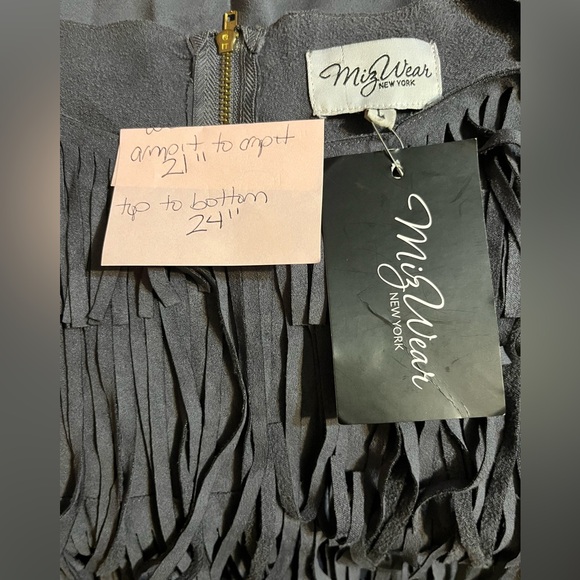 Miz Wear New York fringe shirt. NWT’s  Size L - Picture 7 of 7